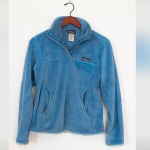 Patagonia Half-Snap Pullover Sweater - Baby blue - classic outdoor - Women Small